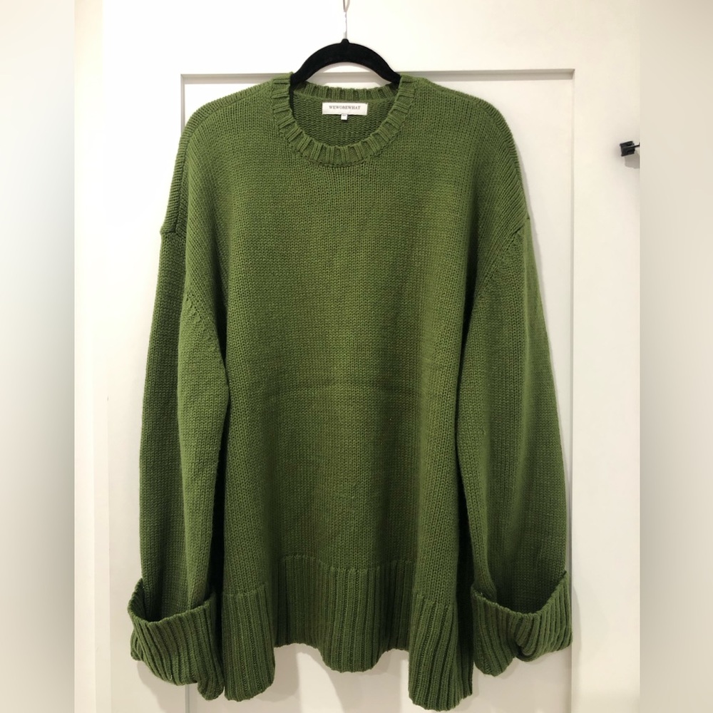 WeWoreWhat Olive Green M/L Sweater